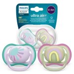 Sucette bb - philips avent - scf085 59 - silicone mdical 0 6 mois ultra air ventile strilisable