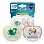 Sucette b�b� - philips avent - ultra air scf087 / 02 - 0 - 6 mois - silicone orthodontique - lot de 2 ...