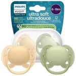 Sucette b�b� - philips avent - ultra soft scf091 45 - silicone orthodontique - 6 a 18 mois - 2 pi�ces ...