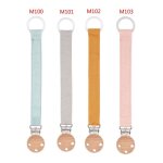 Sucette en bois naturel chaîne bébé sucette clips coton lin porte - tétine p31b Sucette en bois naturel chaîne bébé sucette clips coton lin porte - tétine p31b