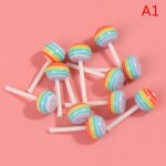 Sucettes avec etui pour bonbons, 1 / 12, dcoration de maison de poupe, miniature, nourriture, dessert, ...