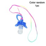 Sucette lumineuse colore a led, 1 pice, jouet doux, collier lumineux, clignotant, sifflet, mamelon ...