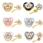 Sucette de luxe pour b�b� de 0 a 18 mois, s�rie avec clip en cha�ne, sans bpa
