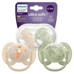 Sucette silicone bb - philips avent - scf09107 - 0 a 6 mois - ultra douce - sans bpa - avec etui strilisati ...