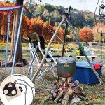 Sundick trépied de camping support de pot suspendu support de barbecue cintre trépied en acier inoxydable ... Sundick trépied de camping support de pot suspendu support de barbecue cintre trépied en acier inoxydable ...
