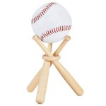 Support en bois de boule de souvenir de prsentoir de balle de tennis de golf de baseball