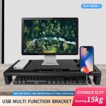 Support de bureau multifonction pour ecran d'ordinateur, organisateur de bureau, pour le rangement des ...
