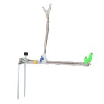 Support de canne a p�che t�lescopique en acier inoxydable de 1, 5 m, support portable pour canne a p�che ...