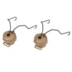Support de casque tactique de type sordin, 1 paire, pour ensemble d'adaptateurs de rail de casque rapide ...
