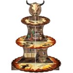 Support a cupcakes cowboy western, tour a dessert a 3 etages cowboy elements, dcorations d'anniversaire ...