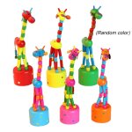Support de danse en bois color, girafe a bascule, ornements de table, puzzle animal, jouet educatif ...