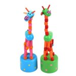 Support de danse pour enfants, jouets en bois de girafe a bascule color