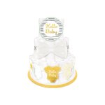 Support décoratif gâteau de couches hello baby - multicolore Support décoratif gâteau de couches hello baby - multicolore