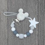 Support factice d'agrafe de chane de sucette d'ours mignon de silicone fait main pour le cadeau de douche ...