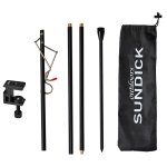 Support de lanterne de camping en plein air, lampe pliante, kit de poteaux de poteau, suspension pliable, ...
