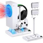 Support vertical compatible avec xbox series s, ventilateur de refroidissement & dual chargeur station ...