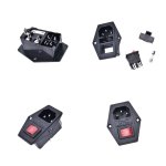 Sur interrupteur marche / arr�t prise avec prise femelle pour cordon d'alimentation machine d'arcade ...