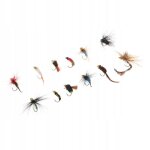 Surtido 12 pieces de trucha mosca, mosca secas de prajna