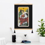 Suspension pour affiche en toile avec cadre carte de tarot de force femme forte femme mystique et autonome ... Suspension pour affiche en toile avec cadre carte de tarot de force femme forte femme mystique et autonome ...