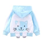 Sweat - shirt a capuche pour bb fille, dcontract, avec fermeture eclair, imprim chat, dessin anim, ...