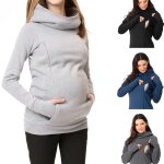 Sweat - shirt a capuche dcontract pour femmes, pull d'allaitement a manches longues pour femmes enceintes ...