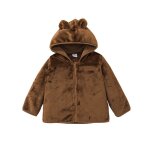Sweat - shirt a capuche avec fermeture eclair pour fille et garon, joli manteau ours, vtements d'extrieur ...