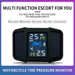 Systme de surveillance de la pression des pneus de moto, a energie solaire tpms avec 2 capteurs externes, ...