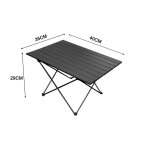 Table de camping en plein air, mini bureau portable et pliable en aluminium pour pique - nique, randonne, ...