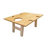 Table de camping pliante en bois massif, support portable pour barbecue, barbecue, pique - nique, mobilier ... Table de camping pliante en bois massif, support portable pour barbecue, barbecue, pique - nique, mobilier ...