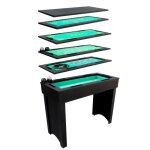 Table de casino 6 en 1 - luckyvegas - noir