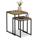 Table dâ¿appoint jeu de 2, empilable, design industriel, gigognes, 2 tailles, carrées, métal, effet bois, ... Table dâ¿appoint jeu de 2, empilable, design industriel, gigognes, 2 tailles, carrées, métal, effet bois, ...