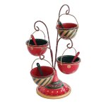 Table a dessert arbre de nol, assiette a fruits, double couche support a gteau, fte de vacances, plateau ...