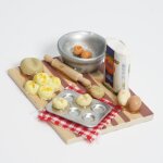 Table pour faire des ptes et des nouilles, jouet de cuisine miniature, modle miniature, accessoires ...