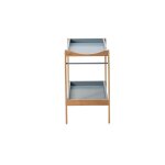 Table a langer avec 2 plateaux margot hybride bleu gris - combelle