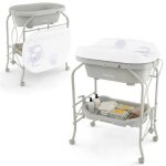 Table a langer bébé avec baignoire pliante 20l 4 en 1 costway - 4 roues, tuyau 1m - plateau de rangement ... Table a langer bébé avec baignoire pliante 20l 4 en 1 costway - 4 roues, tuyau 1m - plateau de rangement ...
