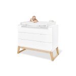 Table langer 'bridge' blanc bois Table langer 'bridge' blanc bois