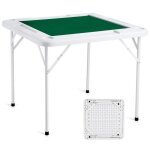 Table de mahjong pliable pour 4 joueurs - vevor - 90x90 cm - table de jeu de cartes - plateau vert rsistant ...