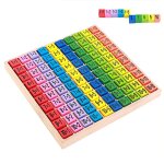 Table de multiplication des mathmatiques pour enfants, jouet en bois 10x10, jouet educatif d'apprentissage ...