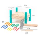 Table a ongles color�e montessori, bo�te a balles en bois pour enfants, apprentissage pr�coce, frappe, ...