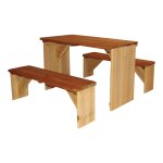 Table picnic enfant en bois xl banc pique nique pour enfants - axi zidzed