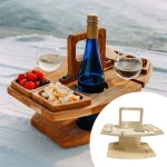 Table de pique - nique en bois avec porte - verre a vin, plateau de collation, table a vin de camping ... Table de pique - nique en bois avec porte - verre a vin, plateau de collation, table a vin de camping ...