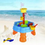 Table de plage en plastique pour enfants, jeu de sable d'et, bote de jouets, ensemble de jouets de ...