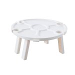 Table pliante pour pique - nique, blanc, rose, basse, ronde, portable, pour le camping en plein air, ...