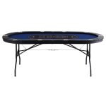 Table de poker pliable - duoku - 10 joueurs 84 pouces - pour blackjack et texas holdem avec rails rembourrs ...