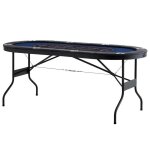 Table de poker pliable - duoku - 8 joueurs 72 pouces - pour blackjack et texas holdem avec rails rembourrs ...