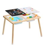 Table sensorielle pour tout - petits - duoku - 3 bacs de rangement - tableau d'activit�s double face ...