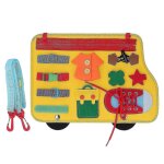 Tableau d'activit�s sensorielles aura pour enfants - jouet educatif en feutre avec fermeture eclair et ...