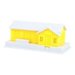 Tableau de construction du mod�le de maison ho, diorama, chemin de fer, echelle 1:87