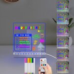 Tableau d'criture en acrylique avec message led 7 couleurs changeantes, minuteur intelligent a intensit ...