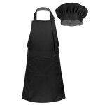 Tablier ajustable pour enfants, chapeau de chef pour gar�ons et filles, cuisine, cuisson, peinture, artisanat, ...